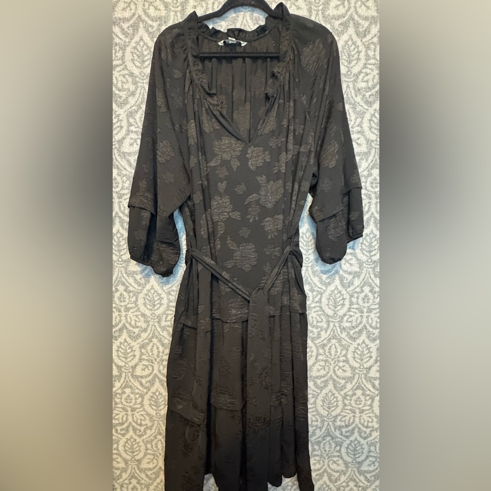 The Pioneer Woman black Floral Long Sleeve Dress 3X